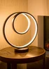 ValueLights Infinity Matt Black Loop Integrated LED Table Lamp (32cm x 30cm x 12cm) - One Size Image 1