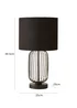 ValueLights Gabbia Black Metal Table Lamp (44.5cm x 25cm x 25cm) - One Size Image 5