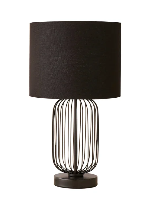 ValueLights Gabbia Black Metal Table Lamp (44.5cm x 25cm x 25cm) - One Size Image 5