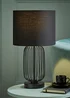 ValueLights Gabbia Black Metal Table Lamp (44.5cm x 25cm x 25cm) - One Size Image 1
