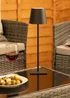 ValueLights Black Rechargeable Indoor/Outdoor Table Lamp (38cm x 12cm x 10.5cm) - One Size Image 1