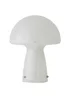 ValueLights Beau White Mushroom Confetti Glass Table Lamp (28cm x 22cm x 22cm) - One Size Image 2