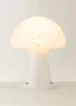 ValueLights Beau White Mushroom Confetti Glass Table Lamp (28cm x 22cm x 22cm) - One Size Image 3