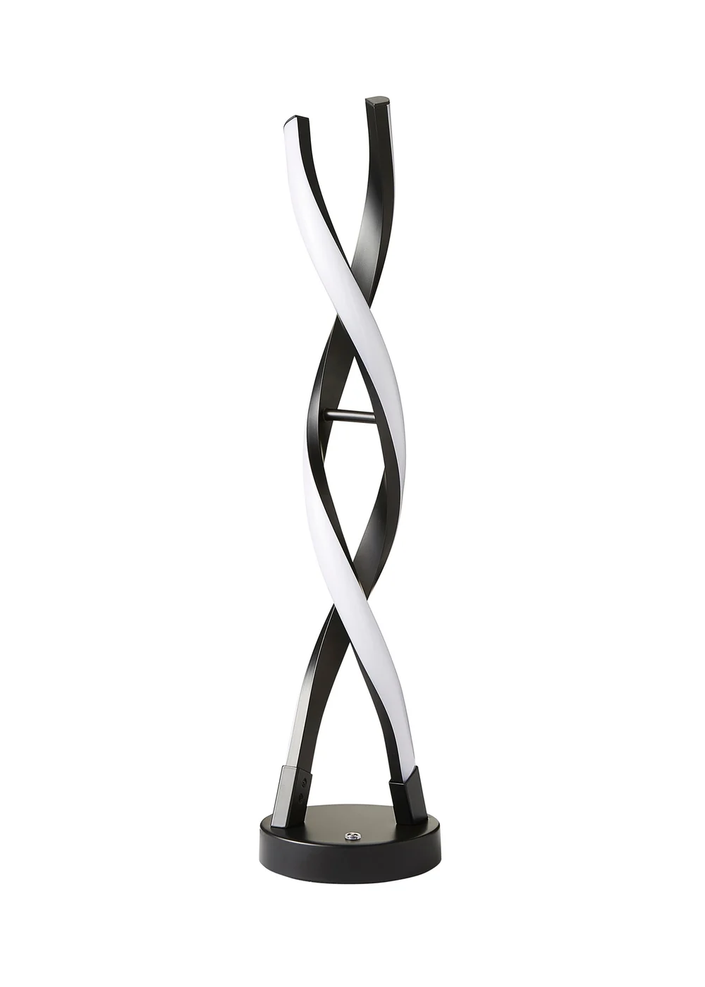 ValueLights Infinity Matt Black Double Twist Integrated LED Table Lamp (48cm x 12cm x 12cm) - One Size Image 2