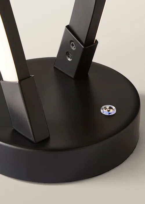 ValueLights Infinity Matt Black Double Twist Integrated LED Table Lamp (48cm x 12cm x 12cm) - One Size Image 4