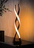 ValueLights Infinity Matt Black Double Twist Integrated LED Table Lamp (48cm x 12cm x 12cm) - One Size Image 3