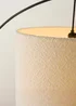 ValueLights Preto Cream Metal Floor Lamp Cream Boucle Shade (157cm x 33cm) - One Size Image 5