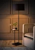 ValueLights Tavel Matt Black Floor Lamp Black Shade (132.5cm x 14cm x 35cm) - One Size Image 3