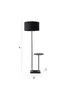 ValueLights Tavel Matt Black Floor Lamp Black Shade (132.5cm x 14cm x 35cm) - One Size Image 6