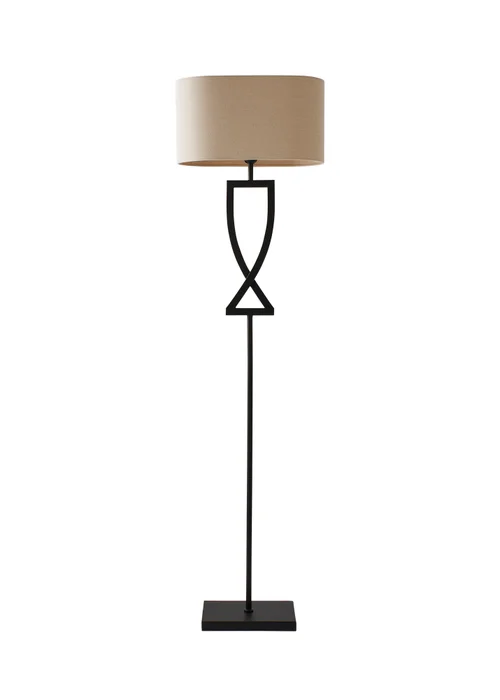 ValueLights Katniss Black Metal FLoor Lamp (145.5cm x 40cm x 25cm) - One Size Image 2