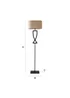 ValueLights Katniss Black Metal FLoor Lamp (145.5cm x 40cm x 25cm) - One Size Image 6
