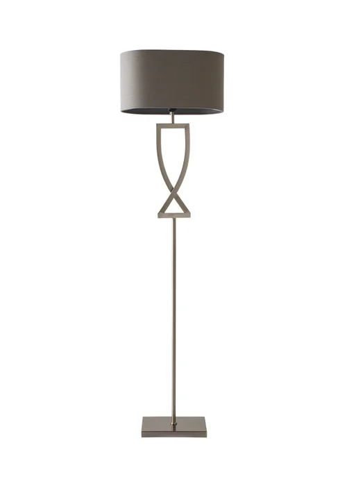 ValueLights Katniss Brushed Chrome Floor Lamp (145.5cm x 40cm x 25cm) - One Size Image 2