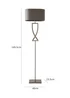 ValueLights Katniss Brushed Chrome Floor Lamp (145.5cm x 40cm x 25cm) - One Size Image 5