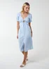 Blue Vanilla Blue Milkmaid Cut Out Midi Dress - 14 Image 1