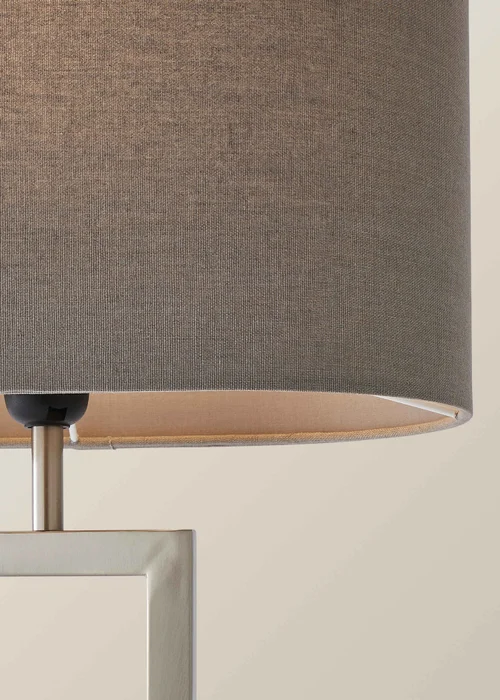 ValueLights Katniss Brushed Chrome Table Lamp (63cm x 36cm x 21.5cm) - One Size Image 4