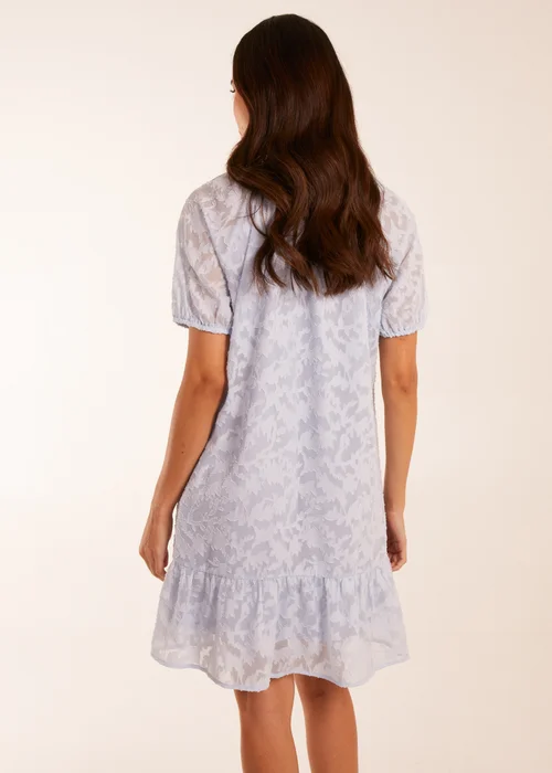 Blue Vanilla Blue Jacquard Smock Mini Dress - L Image 3