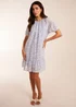Blue Vanilla Blue Jacquard Smock Mini Dress - L Image 5