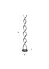 ValueLights Infinity Matt Black Double Twist Integrated LED Floor Lamp (120cm x 20cm x 20cm) - One Size Image 6