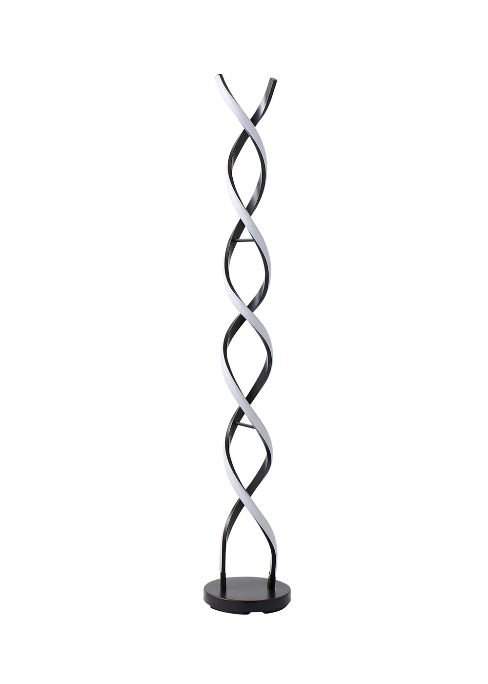 ValueLights Infinity Matt Black Double Twist Integrated LED Floor Lamp (120cm x 20cm x 20cm) - One Size Image 5
