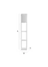 ValueLights Struttura White Wooden Shelves Floor Lamp (159cm x 26cm x 26cm) - One Size Image 6