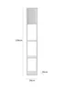 ValueLights Struttura White Wooden Shelves Floor Lamp (159cm x 26cm x 26cm) - One Size Image 5