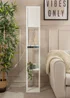 ValueLights Struttura White Wooden Shelves Floor Lamp (159cm x 26cm x 26cm) - One Size Image 2