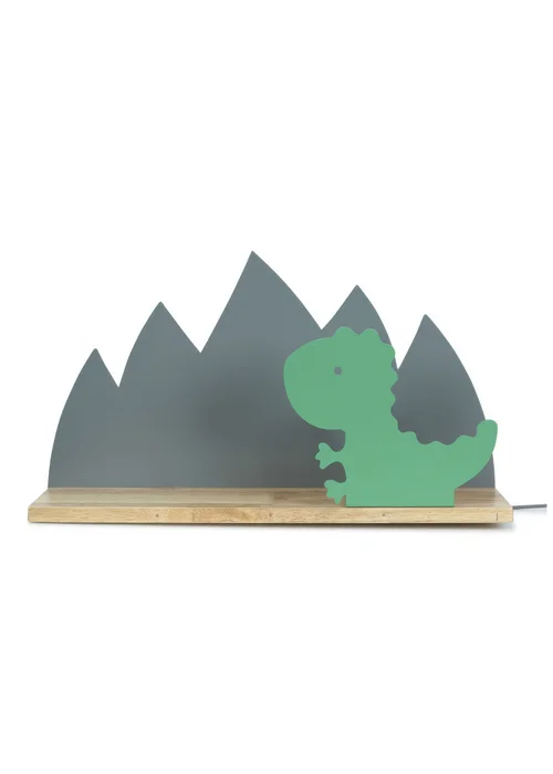 ValueLights Green and Grey Dinosaur Shelf Light (26cm x 46cm x 12cm) - One Size Image 2