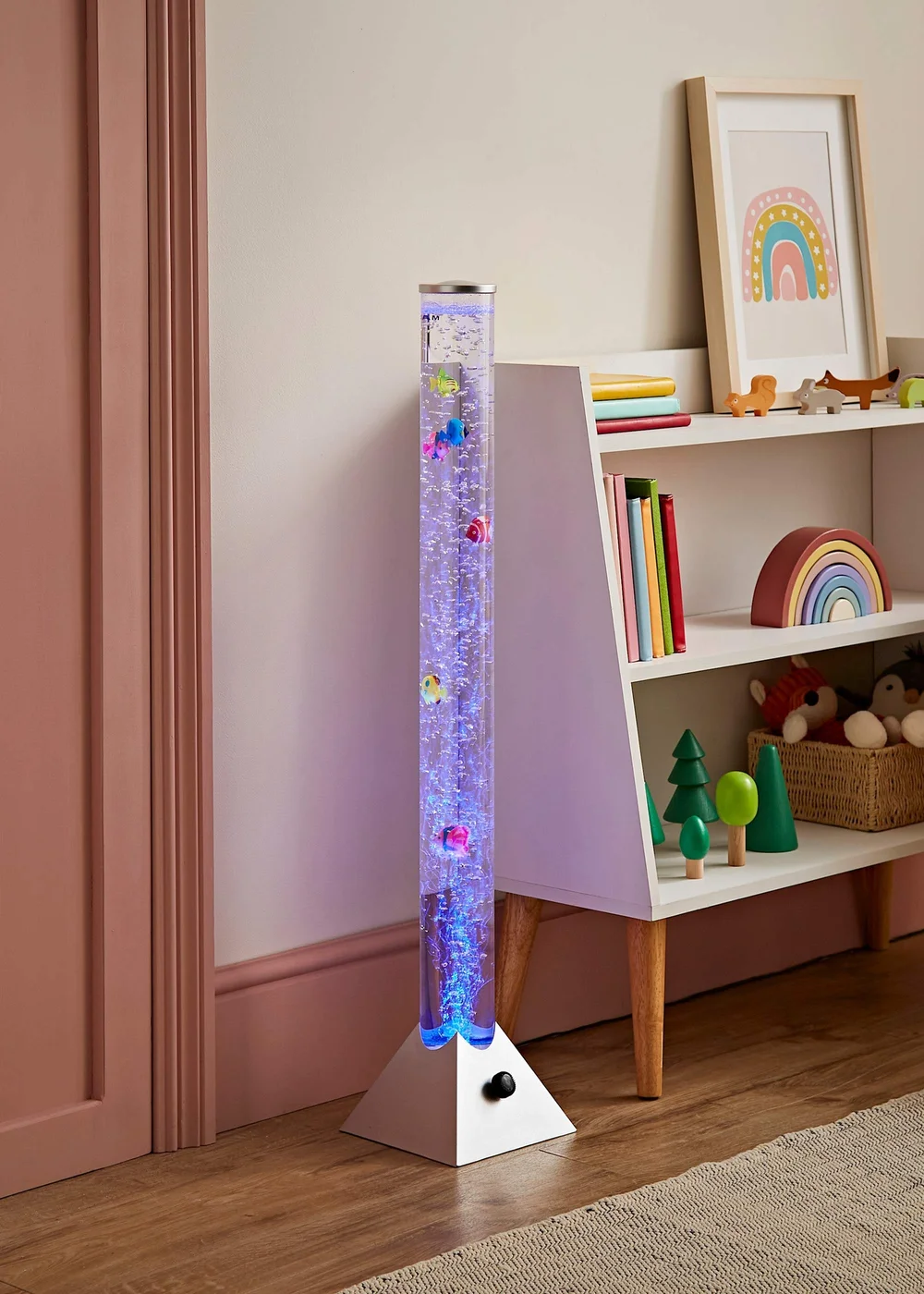 ValueLights Silver LED Colour Changing Bubble Lamp 6 Fish (90.5cm x 18cm x 18cm) - One Size Image 1