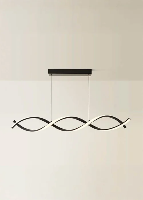 ValueLights Infinity Matt Black Double Twist LED Ceiling Light (100cm x 97cm x 11cm) - One Size Image 3