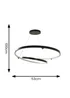 ValueLights Infinity Matte Black Loop Integrated LED Ceiling Light (100cm x 53cm) - One Size Image 6
