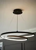 ValueLights Infinity Matte Black Loop Integrated LED Ceiling Light (100cm x 53cm) - One Size Image 1
