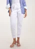 Blue Vanilla White Zip Drawstring Trousers - M Image 4