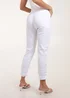 Blue Vanilla White Zip Drawstring Trousers - M Image 2