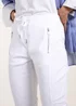 Blue Vanilla White Zip Drawstring Trousers - M Image 3