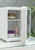 ValueLights White LED Mirror Mini Beauty Fridge (4L 25cm x 24cm x 18cm) - One Size Image 1