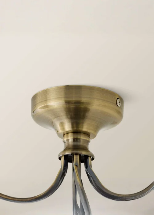 ValueLights Memphis Antique Brass 3 Way Ceiling Light - One Size Image 4