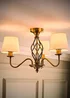 ValueLights Memphis Antique Brass 3 Way Ceiling Light - One Size Image 3