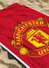 Manchester United FC Stripe Velour Printed Towel - One Size Image 3