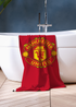 Manchester United FC Stripe Velour Printed Towel - One Size Image 2