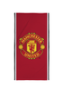 Manchester United FC Stripe Velour Printed Towel - One Size Image 1