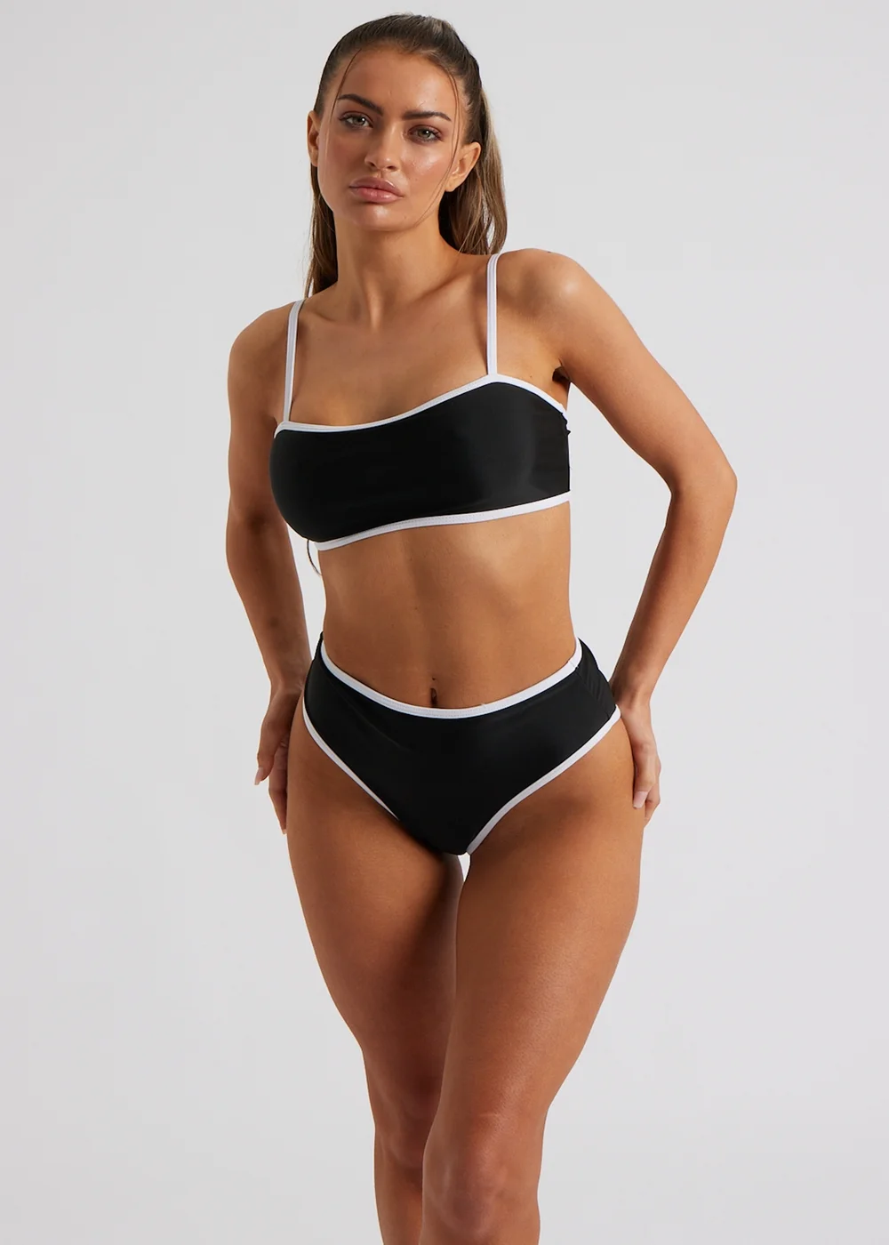 Urban Bliss Black Contrast Bikini Top - Size 12 Image 1