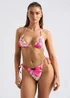 Urban Bliss Pink Floral Print Bikini Top - Size 12 Image 1