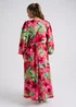 Urban Bliss Green Large Floral Ruched Smock Dress - 10 Image 4