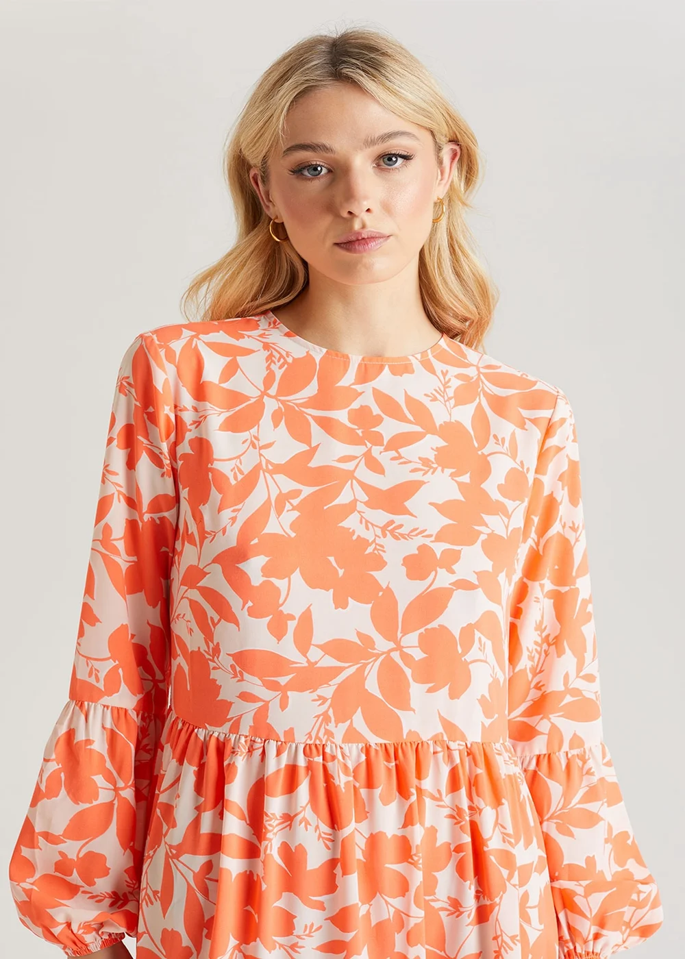Urban Bliss Orange Floral Smock Dress - 10 Image 2