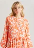 Urban Bliss Orange Floral Smock Dress - 10 Image 2