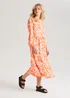 Urban Bliss Orange Floral Smock Dress - 10 Image 3