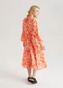 Urban Bliss Orange Floral Smock Dress - 10 Image 4