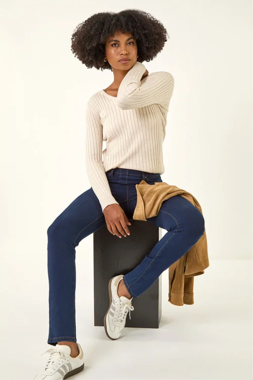 Roman Indigo 31'' Denim Stretch Jegging - 10 Image 1