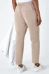 Roman Natural Casual Elastic Waist Cropped Cargo Trousers - 20 Image 3