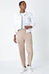 Roman Natural Casual Elastic Waist Cropped Cargo Trousers - 20 Image 2
